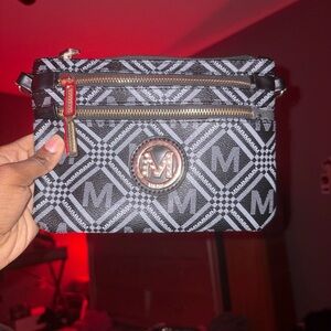 Black and White Crossbody Bag